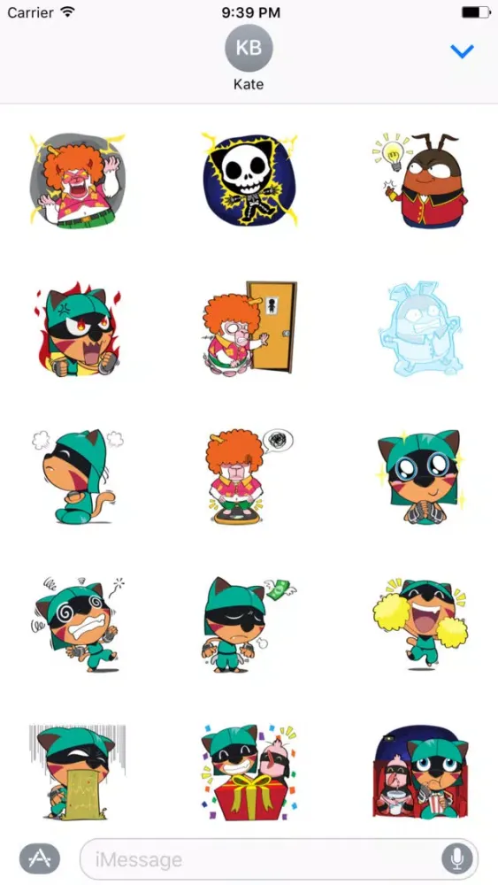 Capturas de tela do Pororo Cat and friends sticker pack for iMessage