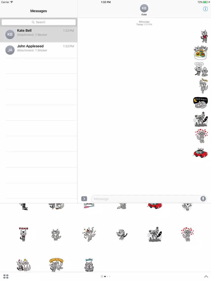 Shiloh Cat emoticon stickers iPad 應用截圖