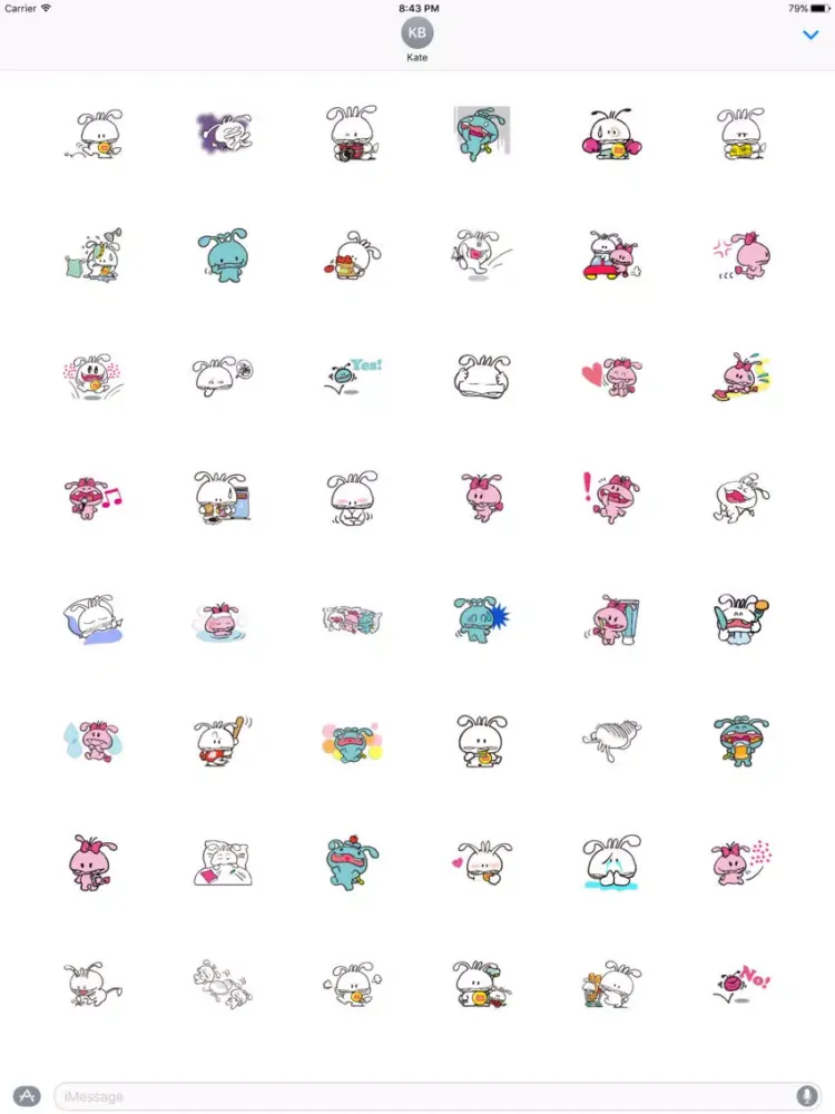 Shiro The Rabbit - Thanksgiving day stickers pack iPad  স্ক্রিনশট