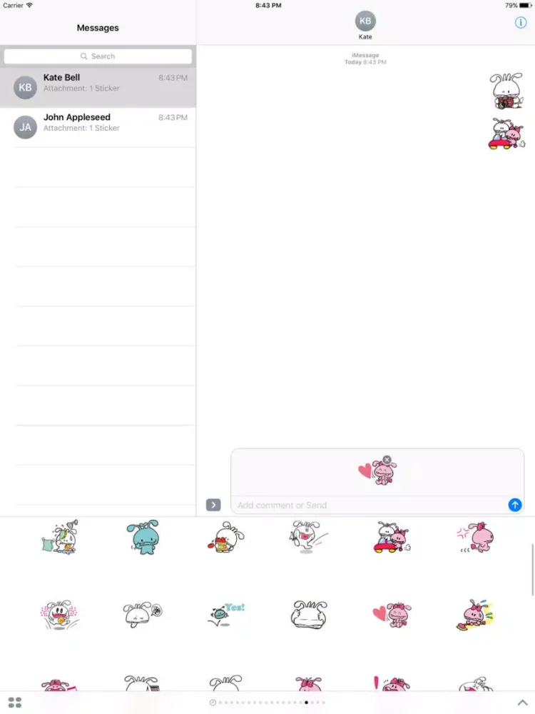 Shiro The Rabbit - Thanksgiving day stickers pack iPad  স্ক্রিনশট