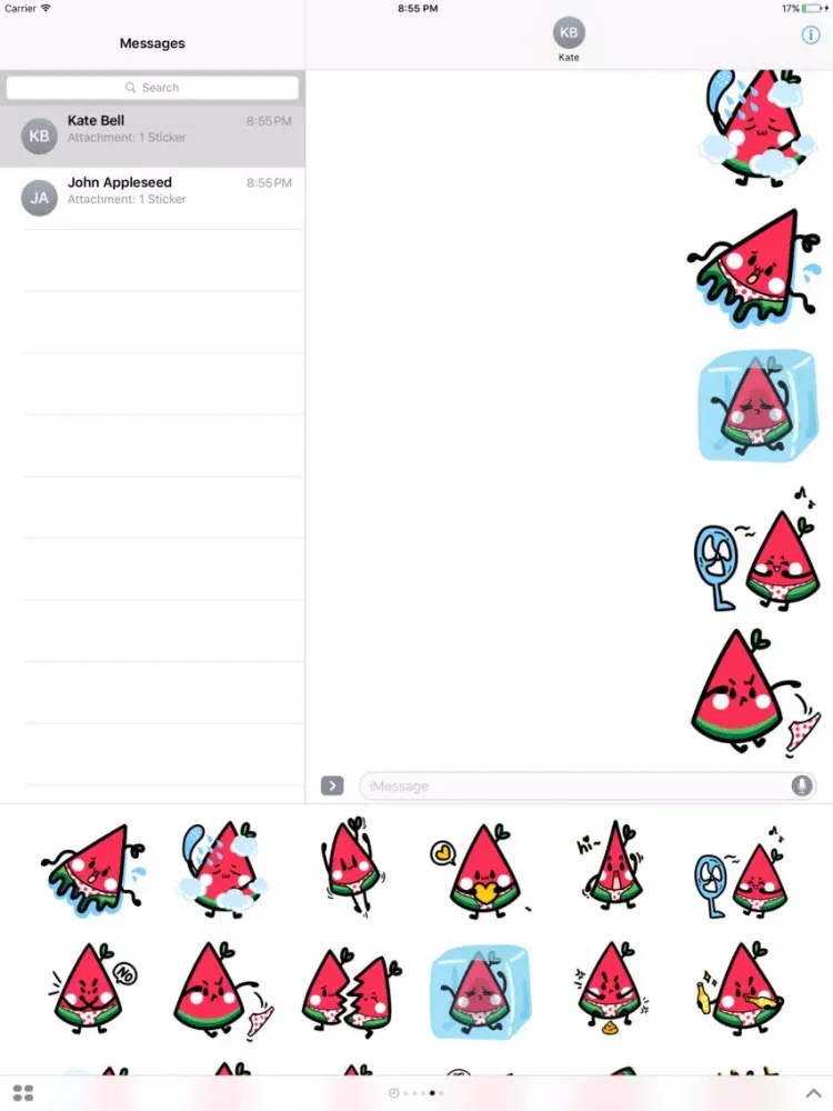 Screenshot di Watermelon Emoticon stickers iPad 