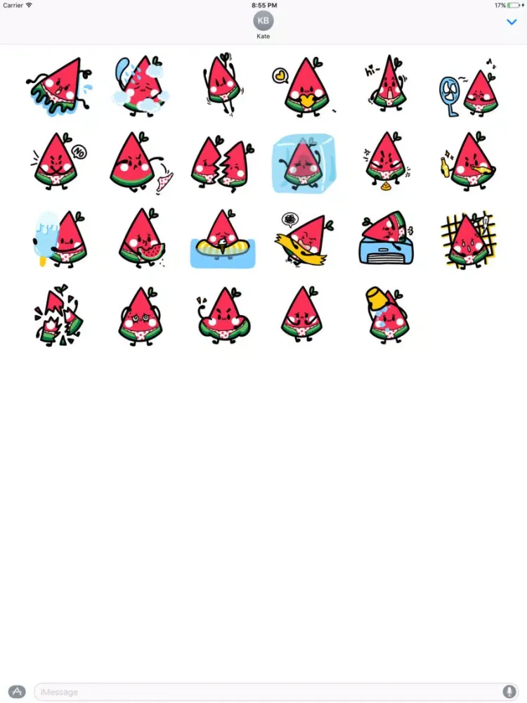 Screenshot di Watermelon Emoticon stickers iPad 