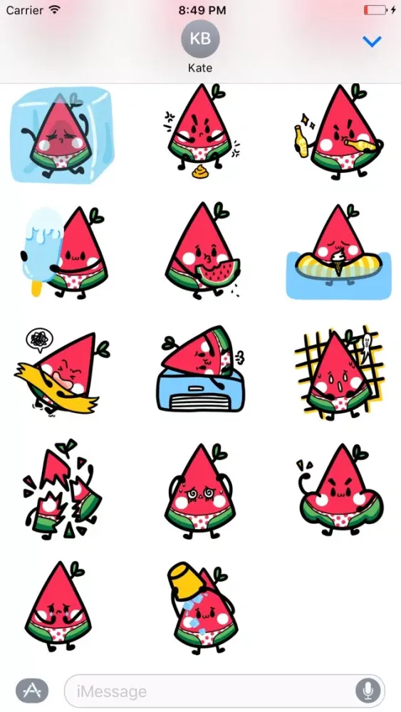 Screenshot di Watermelon Emoticon stickers