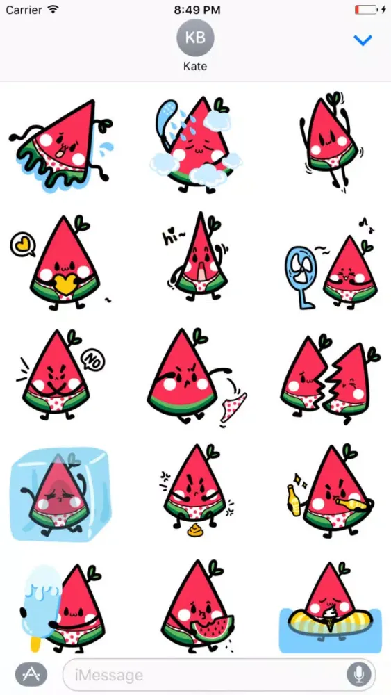 Screenshot di Watermelon Emoticon stickers