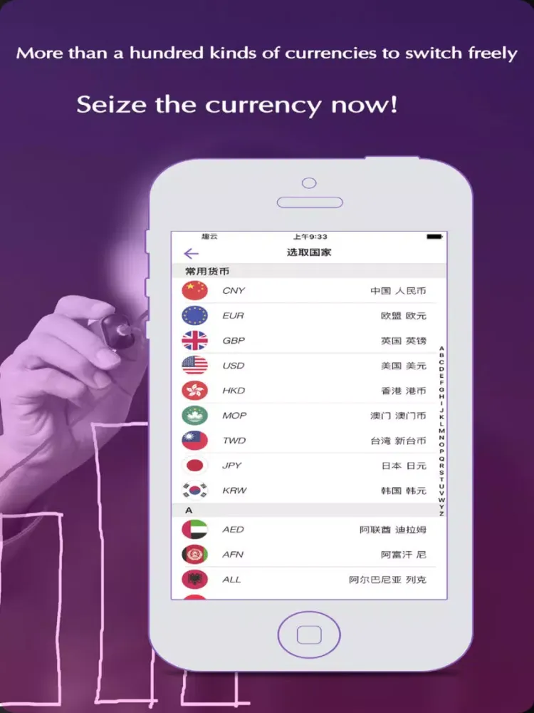 Interest cloud exchange rate conversion - the global real exchange rate query conversion, support for offline query and Computing iPad 应用截图