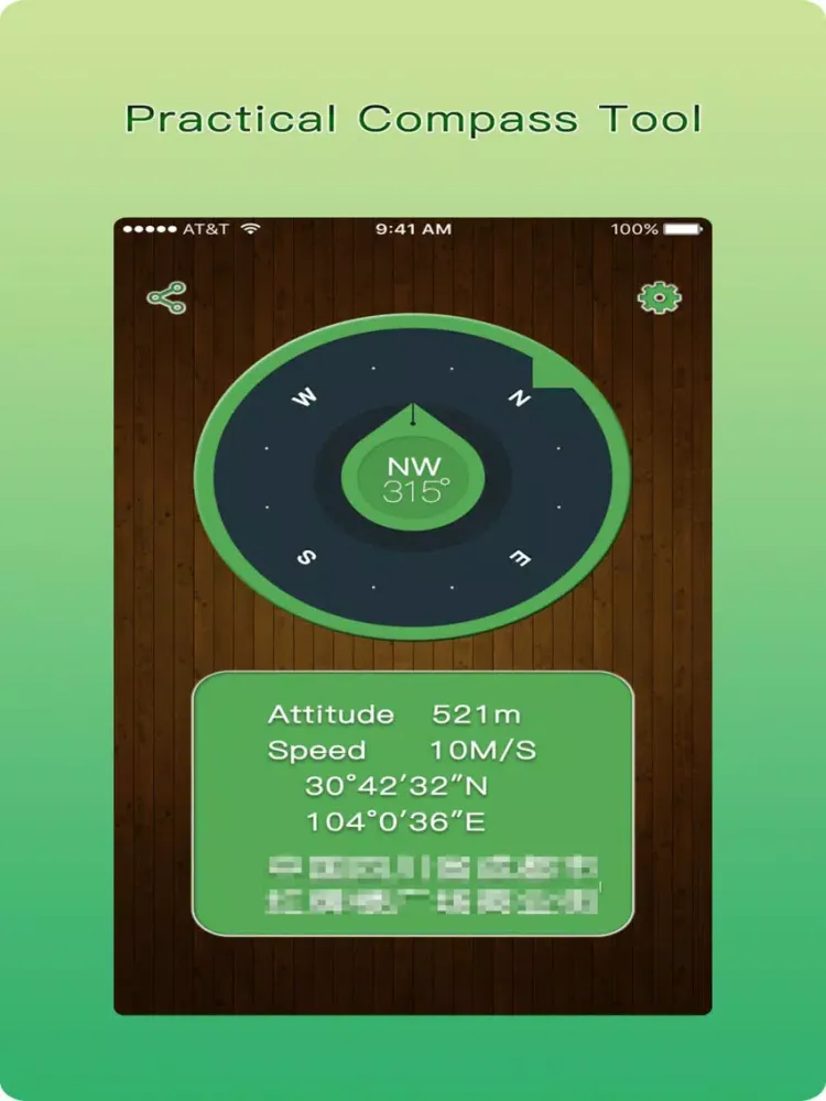 Real time altitude measuring instrument - display real-time speed, altitude, latitude, longitude, direction, the current location iPad  Ekran Görüntüleri