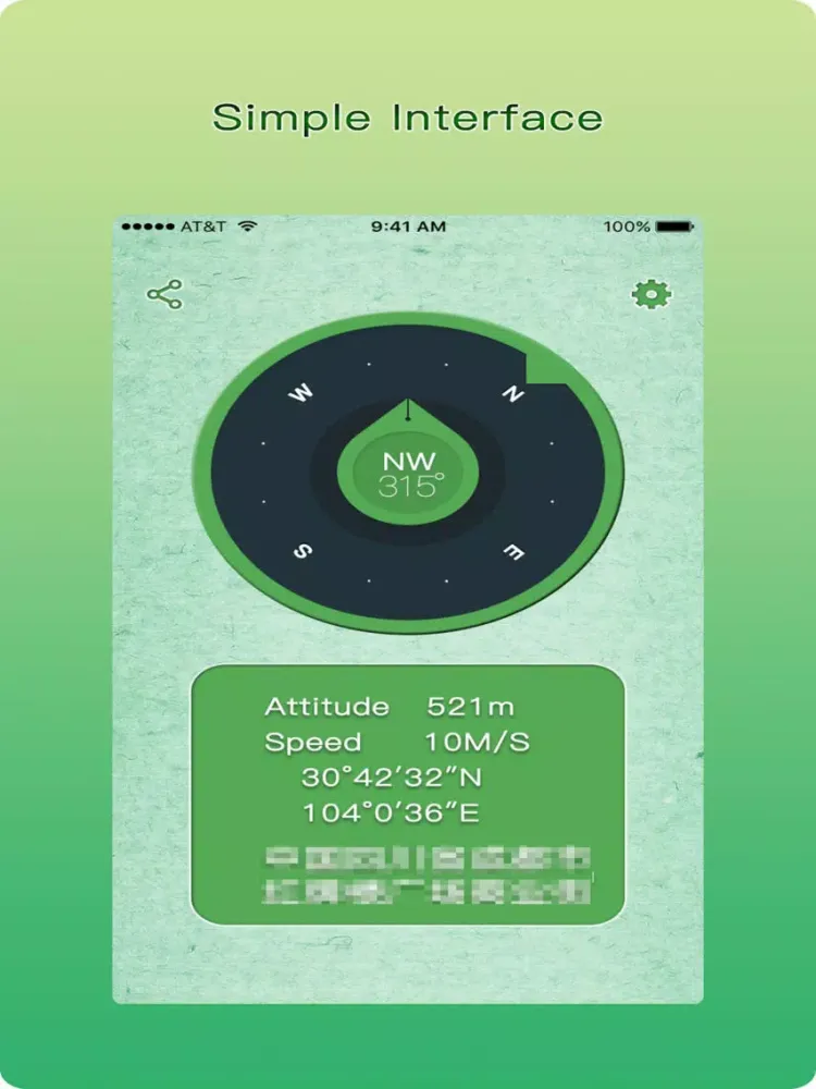Real time altitude measuring instrument - display real-time speed, altitude, latitude, longitude, direction, the current location iPad  Ekran Görüntüleri