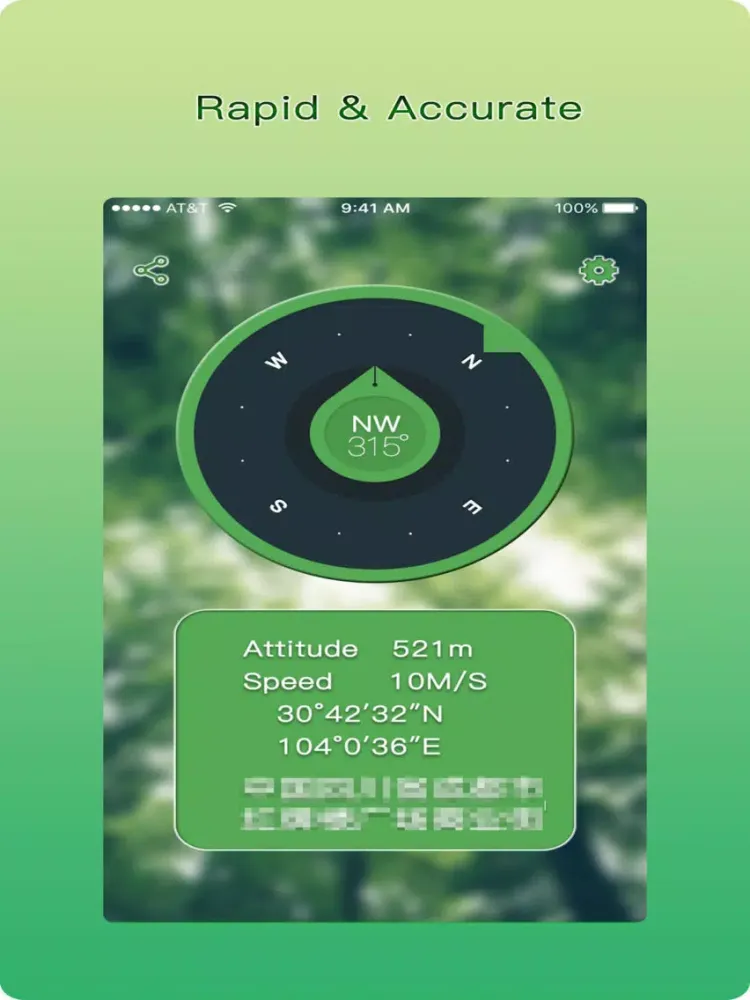 Real time altitude measuring instrument - display real-time speed, altitude, latitude, longitude, direction, the current location iPad  Ekran Görüntüleri