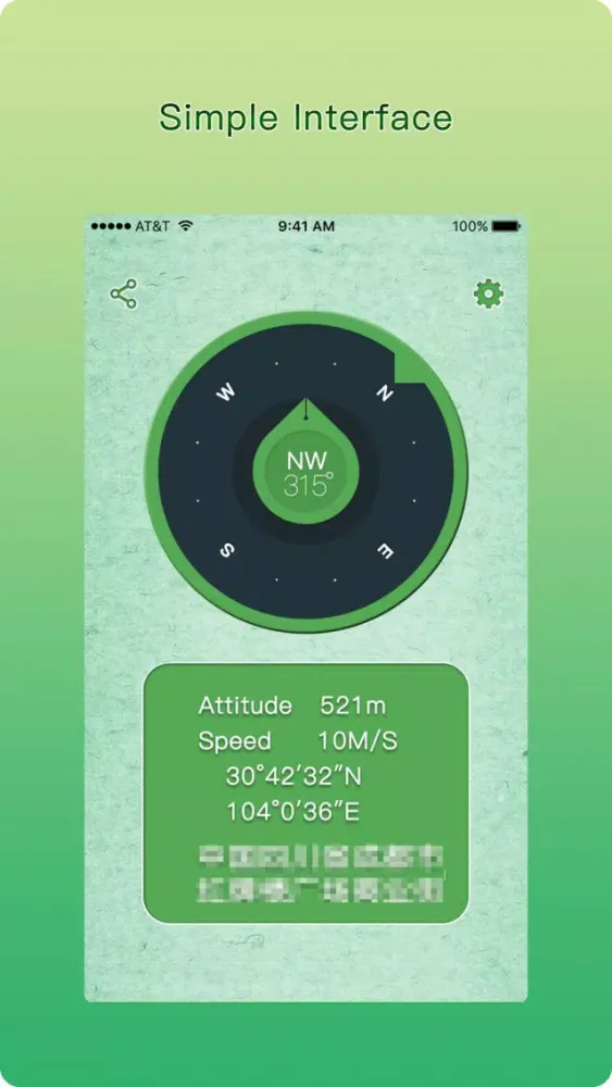 Real time altitude measuring instrument - display real-time speed, altitude, latitude, longitude, direction, the current location Ekran Görüntüleri