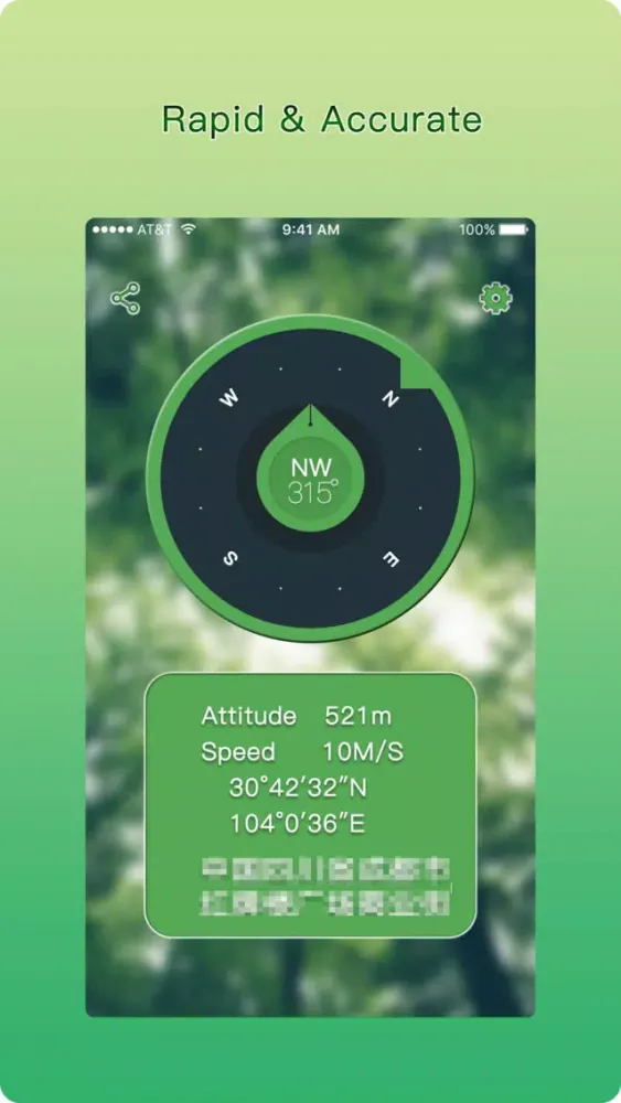 Real time altitude measuring instrument - display real-time speed, altitude, latitude, longitude, direction, the current location Ekran Görüntüleri