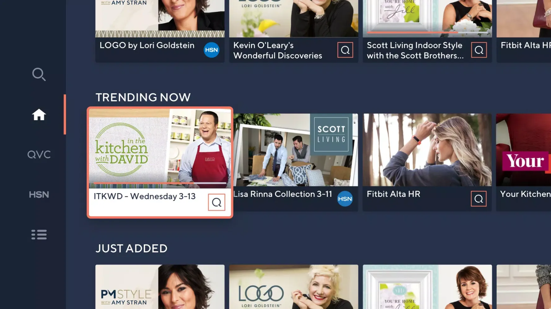 Capturas de tela do QVC+ and HSN+