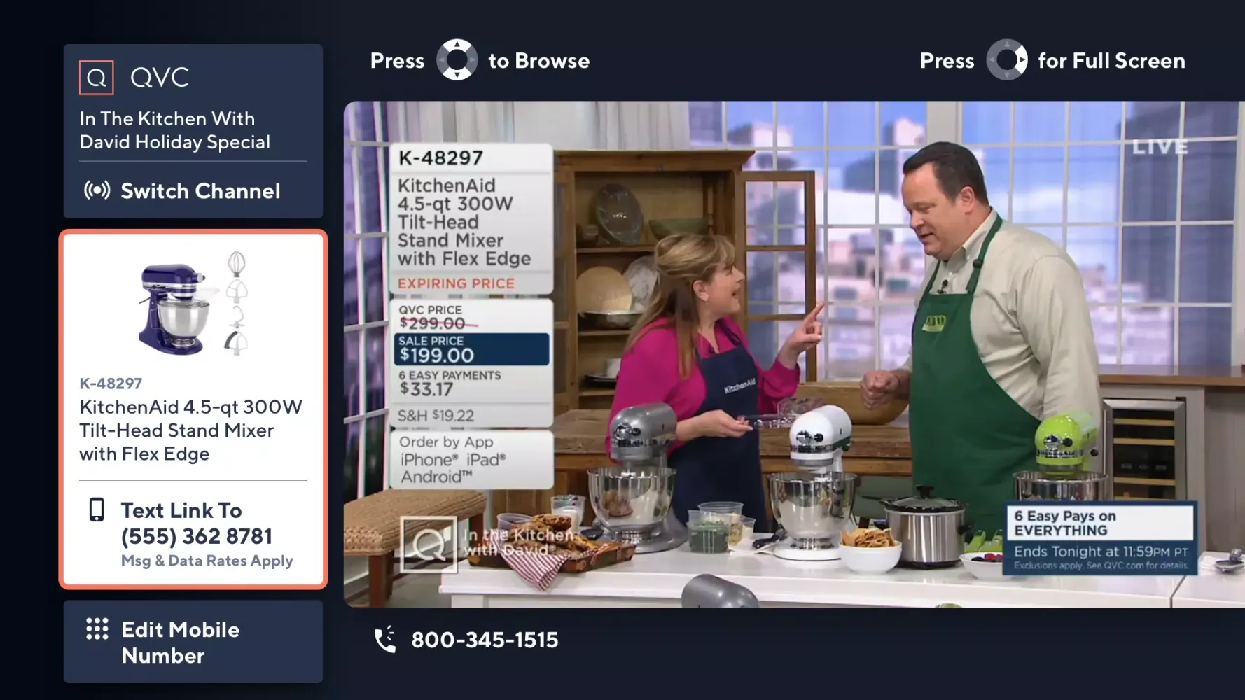 Capturas de tela do QVC+ and HSN+