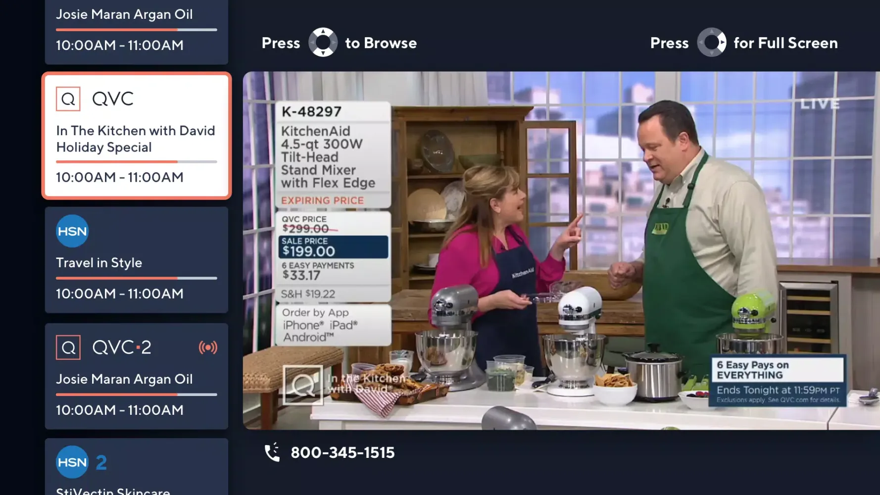 Capturas de tela do QVC+ and HSN+