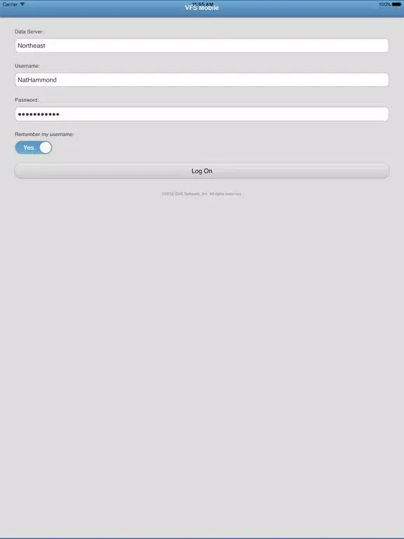 QVS VFS Mobile iPad  سکرین شاٹس