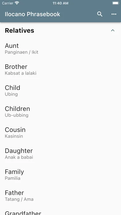 Ilocano Phrasebook應用截圖