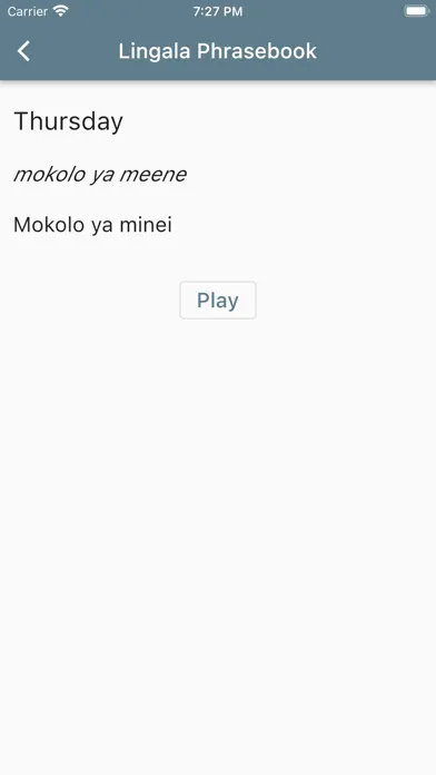 Скриншоты Lingala Phrasebook