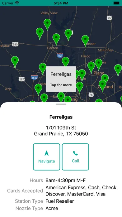 Zrzuty ekranu Propane Autogas Stations USA