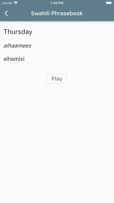 Swahili Basic Phrases 스크린샷
