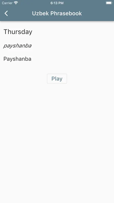 Uzbek Phrasebook应用截图