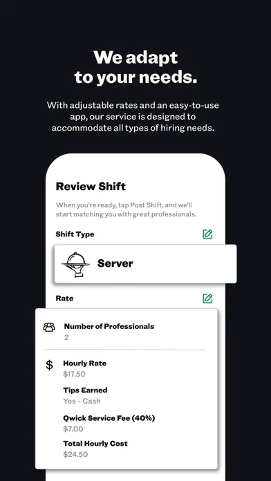 Zrzuty ekranu Qwick for Business