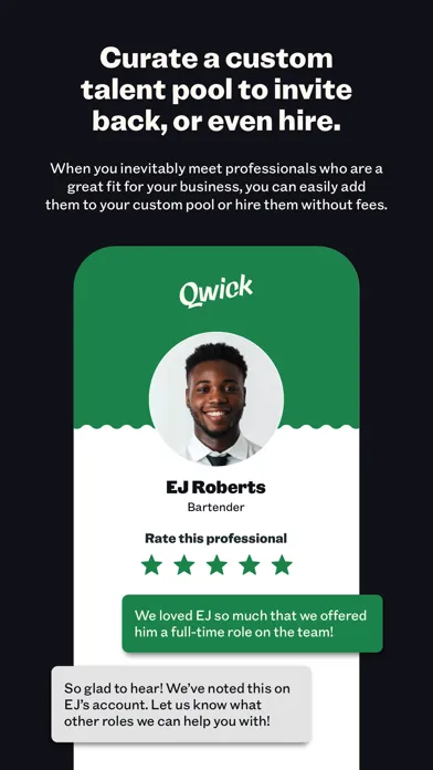 Zrzuty ekranu Qwick for Business