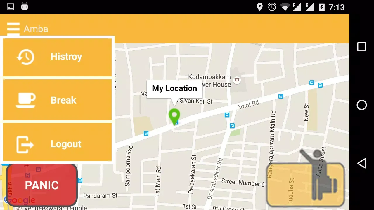 Tangkapan skrin Amba Taxi Meter