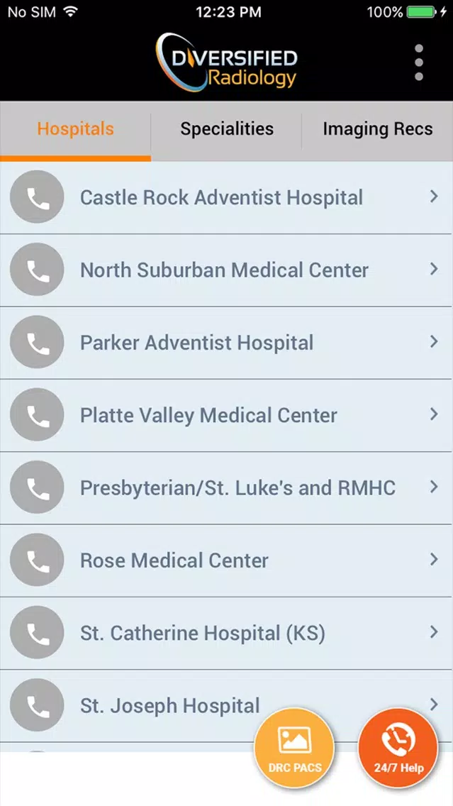 myRad:Diversified Radiology应用截图