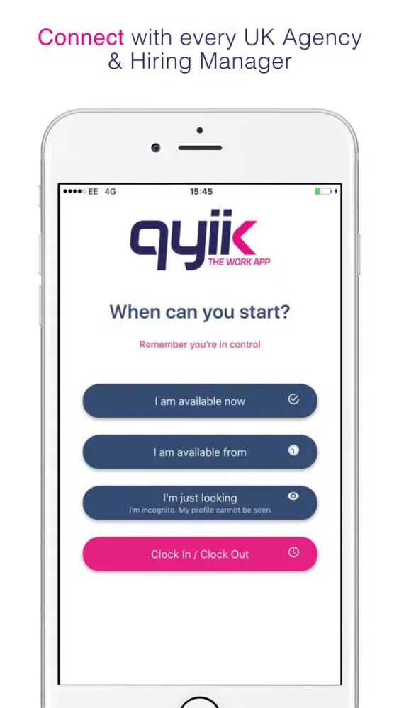 qyiik temporary job search سکرین شاٹس
