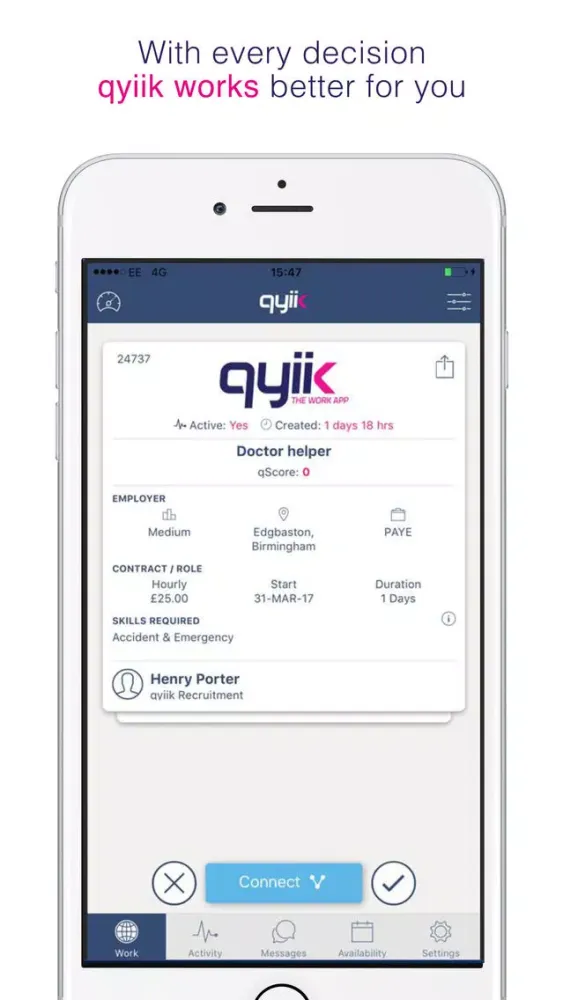 qyiik temporary job search سکرین شاٹس
