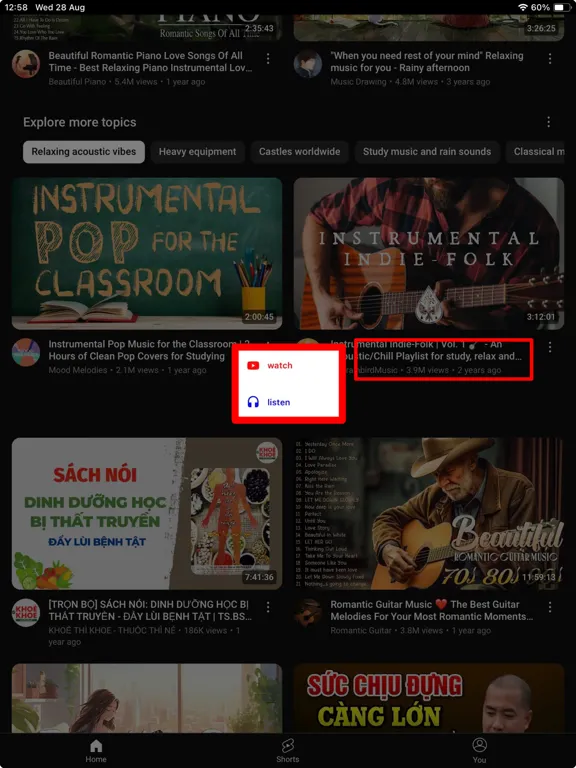 MusicTube - Listen to videos iPad  Screenshots