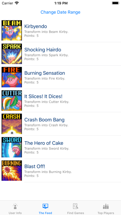 Capturas de tela do Retro Achievements