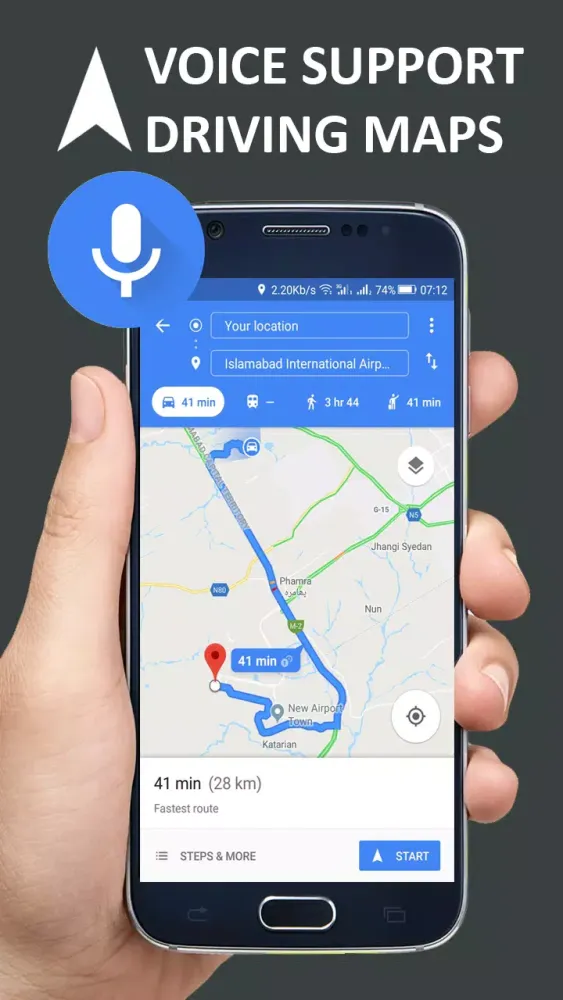 Voice navigation maps: GPS dri Screenshots