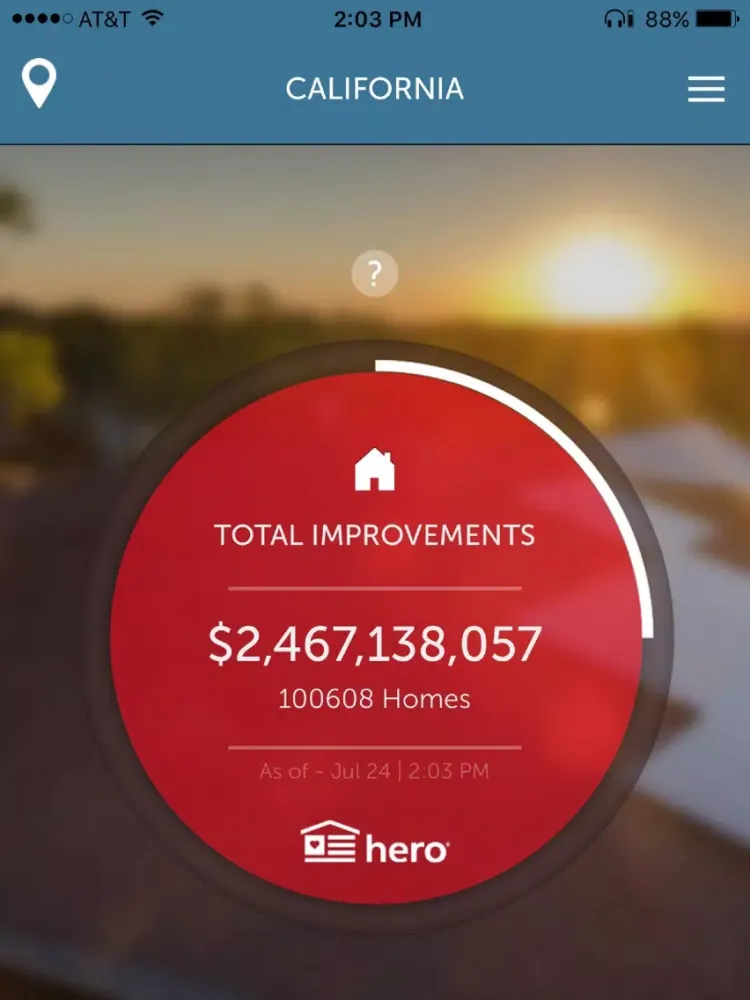 Ảnh chụp màn hình của HERO Gov iPad 