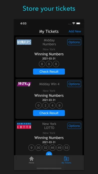 New York Lottery Scan & Result سکرین شاٹس
