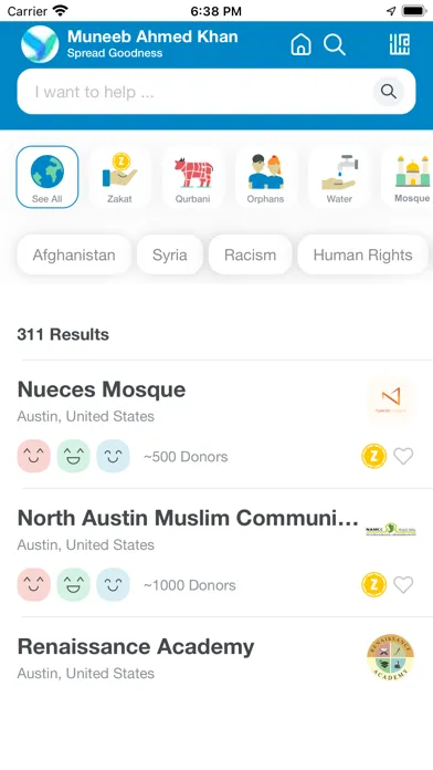 Feeling Blessed - Donation App Ekran Görüntüleri