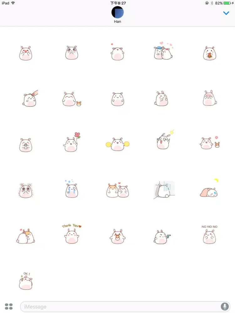 Rabbitmoji-Cute Rabbit iPad 应用截图