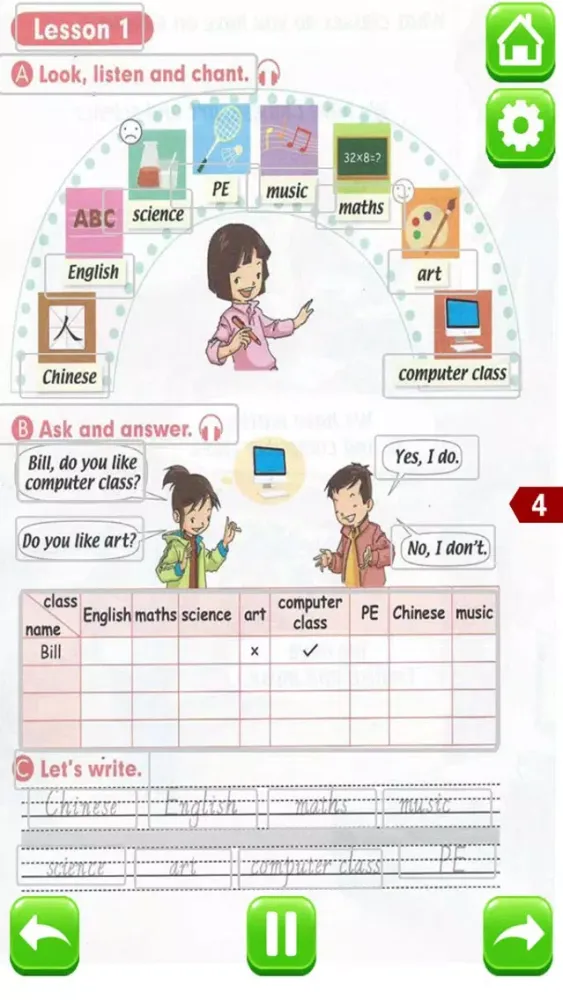 Capturas de pantalla de 小学英语三年级下册 - 大白兔点读系列 - PEP人教版一起点小学生英语口语