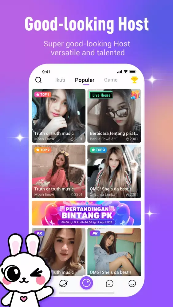 Tangkapan layar RABO LIVE-Live Stream,Go Live