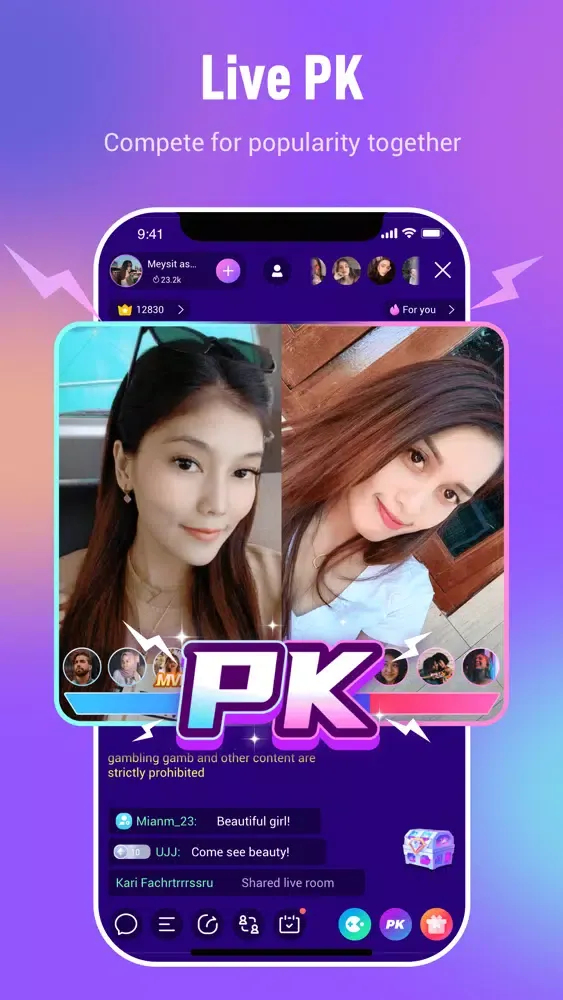 Tangkapan layar RABO LIVE-Live Stream,Go Live