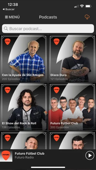 Tangkapan skrin Radio Futuro
