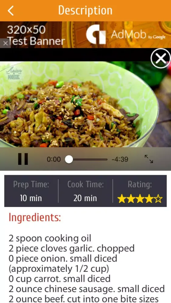 Zrzuty ekranu Asian, Indian, Eastern and oriental cuisine, spices with videos