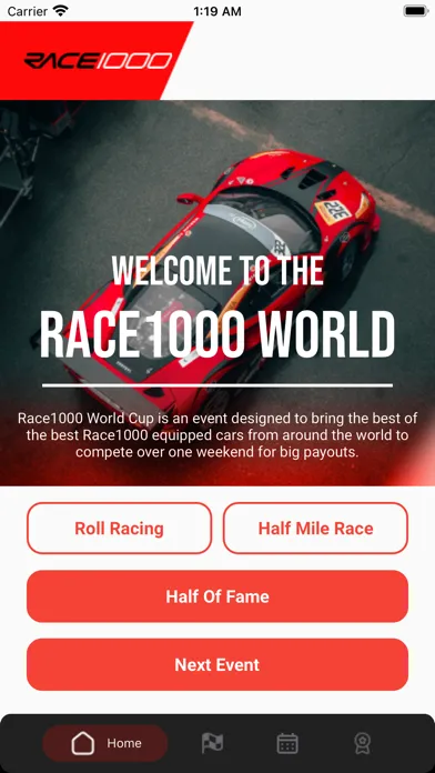 Ảnh chụp màn hình của Race1000