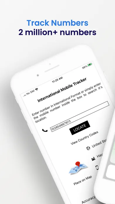 Ảnh chụp màn hình của mobile number tracker + lookup