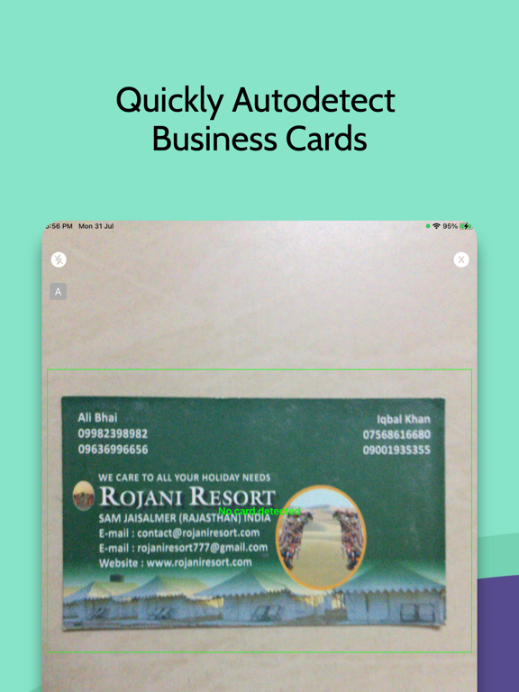 business card scanner : reader iPad  سکرین شاٹس
