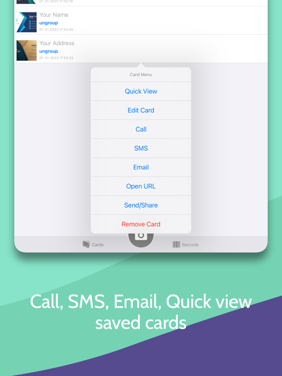 business card scanner : reader iPad  سکرین شاٹس