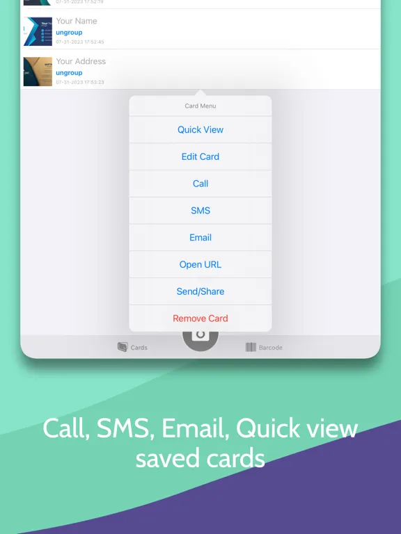 business card scanner : reader iPad  سکرین شاٹس