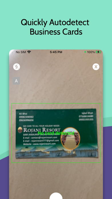 business card scanner : reader سکرین شاٹس