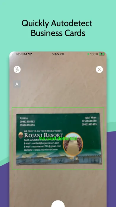 business card scanner : reader سکرین شاٹس
