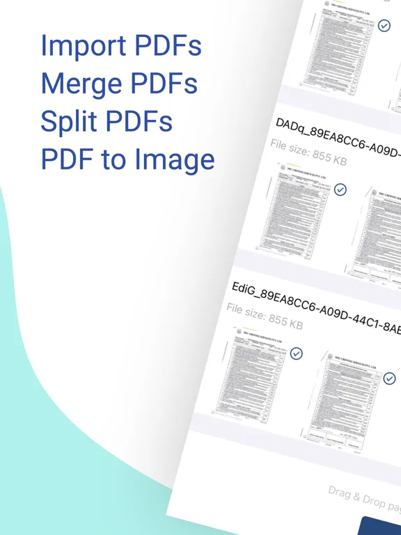 combine pdfs & pdf merger iPad 应用截图