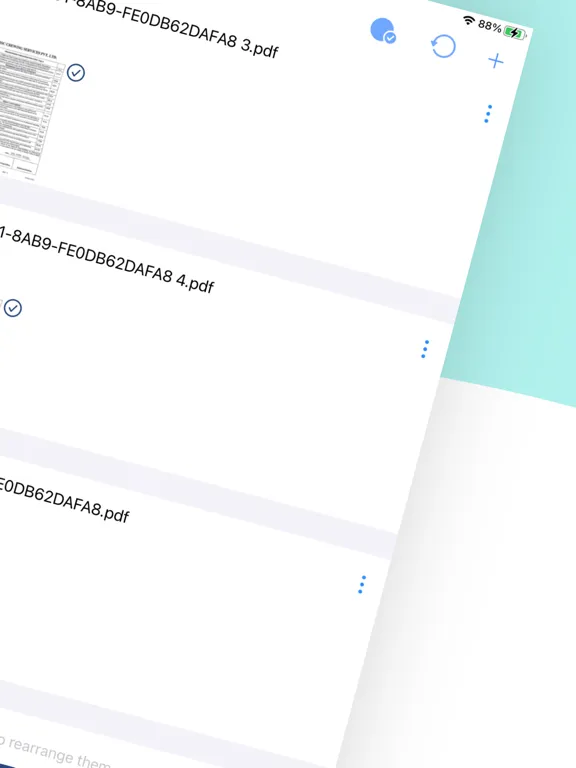 combine pdfs & pdf merger iPad 应用截图
